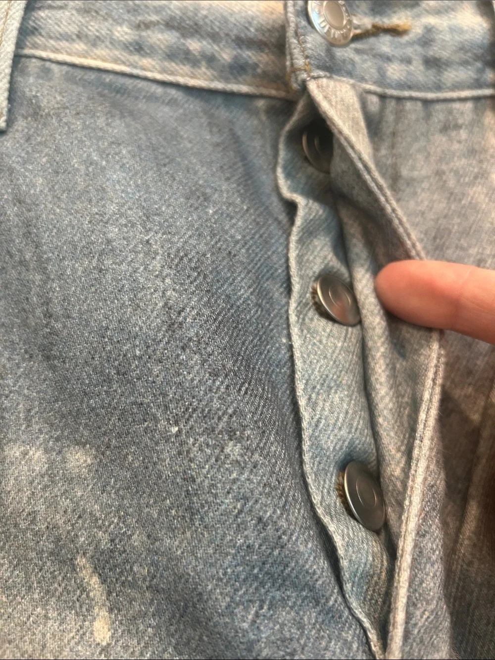 POINT SUR x J.CREW Collaboration Printed-On Distressed Loose Straight Jeans